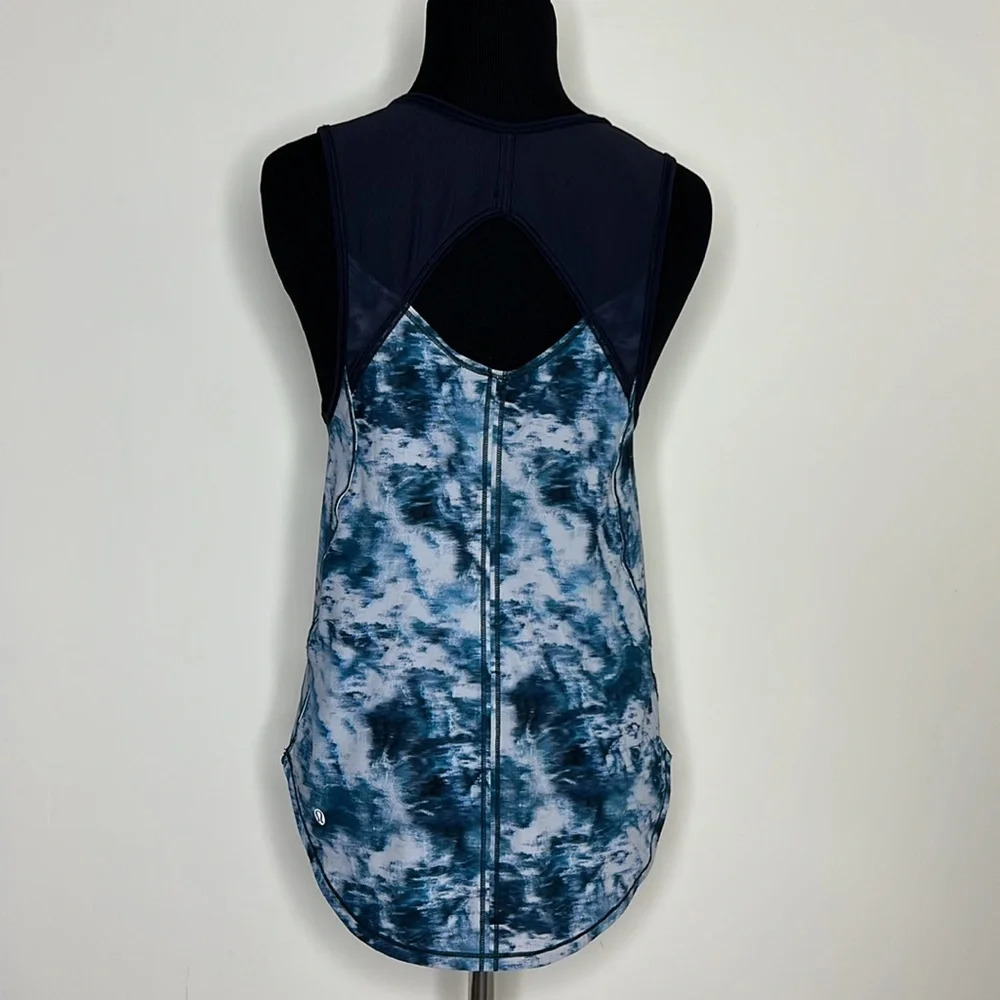 LULULEMON Blue Mesh Performance Tank Top XS